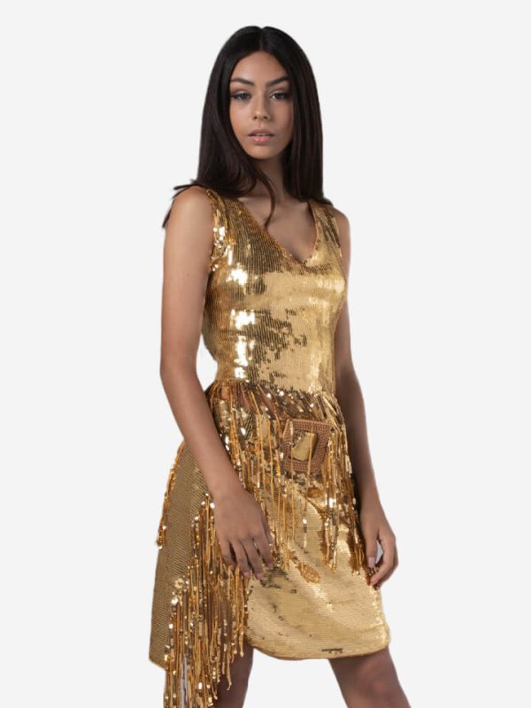 Sparkly Gold Party Dress