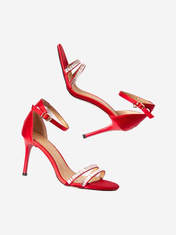 Claire Red High Heels Shoes