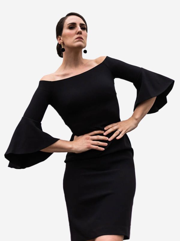 Eline Off-Shoulder Dress in Black